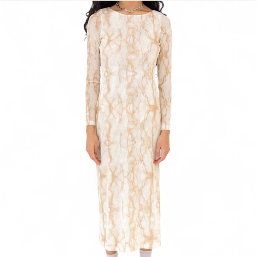 Find Me Now the Label Cream Mesh Dress